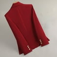 thumbnail image 7 of VSSSJ Womens Business Casual Blazer Classic Notch Lapel Button Long Sleeve Office Work Solid Color Suit Jacket Red XXL, 7 of 7