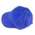 thumbnail image 4 of Polo Style Baseball Cap Ball Dad Hat Adjustable Plain Solid Washed Cotton Mens Womens Royal Blue, 4 of 6