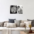thumbnail image 2 of ZHONGYUTONG Lion and Lioness Wall Art Black and White Lion Picture Wildlife Painting Animal Canvas Artwork Modern Home Living Room Wall Decor Frame (16.00" x 24.00"), 2 of 6