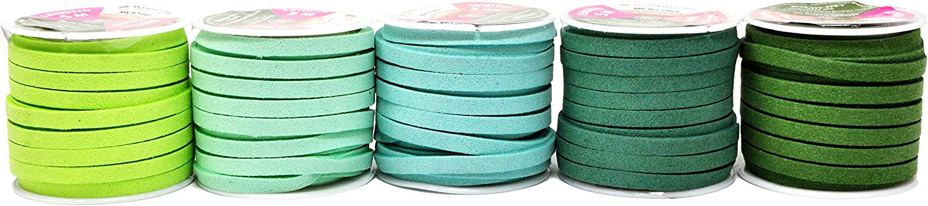 Mandala Crafts 138 Yards 5mm Assorted Faux Suede Cord - Flat Vegan Leather Cord for Jewelry Making Beading - Leather String Cord Leather Lace for Necklace Bracelet 25 Assorted Color