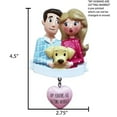 thumbnail image 6 of Ornaments by Elves Personalized Couple with Dog Ornament Pet Lover Wedding Decorations .25lbs, 6 of 10