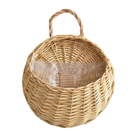Woven Hanging Basket Storage Basket Flower Pot Hanging Wall Basket