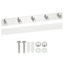 Uxcell 13" 304 Stainless Steel Coat Rack Wall Mount with 5 Hanging Hooks, Silver