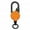 Orange, variant on Retractable Carabiner Keychain Retractable Keychain with Compass Steel Wire Carabiner Badge Reel Holder Clip Key Ring Heavy Duty Outdoor Camping