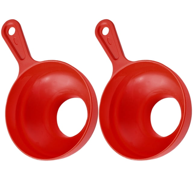 Miangastore 2Pcs Multi-function Oil Funnel Plastic Wide Mouth Seasoning Funnel Kitchen Supplies