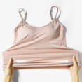 thumbnail image 4 of Women Cotton Camisole With Shelf Bra Adjustable Spaghetti Strap Tank Top Cami Tanks, 4 of 5
