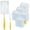 Blue, variant on Heavy Duty Duster Refills, 50PCS Happylost Disposable Dusters Kit for Cleaning Dusting Furniture Blind Ceiling Fan, 360 Feather Duster+3FT Extended Handle +1 Handle