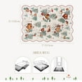 thumbnail image 5 of Wonnitar Christmas Rugs for Bedroom, 5x7 Beige Washable Area Rug Non Slip, Soft Ultra-Thin Christmas Tree Santa Claus Holiday Decor Carpet for Living Room Kids Room Nursery, 5 of 9