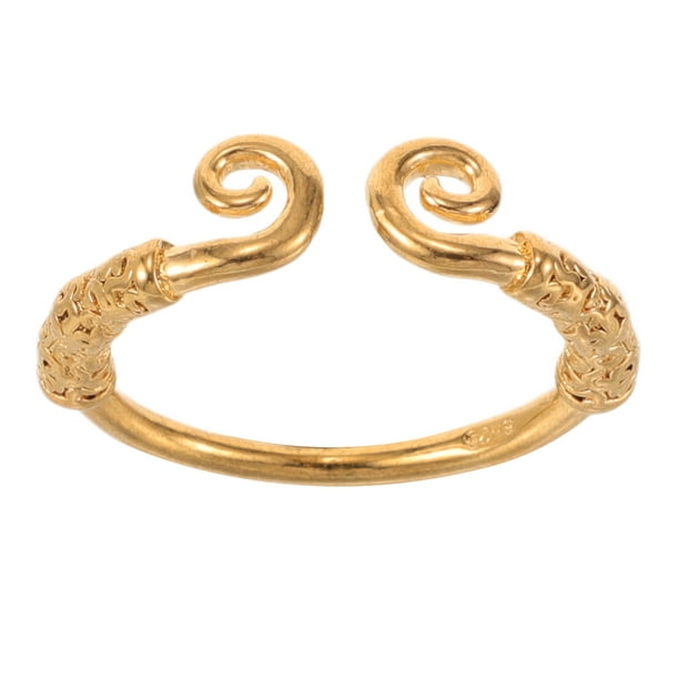 Anillo chino en relieve chapado en oro, ajustable, abierto, minimalista, que simboliza la suerte y el éxito para hombres y mujeres