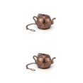 thumbnail image 3 of Colador de té Monstrate Infusor de malla acero inoxidable Oro rosa oscuro 2piezas, 3 of 6