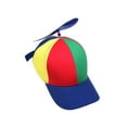 thumbnail image 2 of Comfortable Gift Rainbow Top Hat for Party Fancy Dress Outdoor Adult Blue Brim, 2 of 8