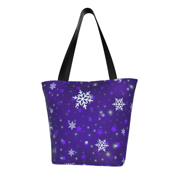 Easygdp Dark Purple Snowflakes Bolso de Hombro para Mujer, Bolso Bandolera y Cartera de Mano Elegante para Uso Diario
