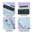 thumbnail image 3 of WKSCLPAI Battery and Solar Dual Power Calculator, Portable Desktop Calculator with 12-Digit LCD Display, Fashion Dopamine Colorway Mechanical Keyboard(7 Cell Battery, Blue), 3 of 5