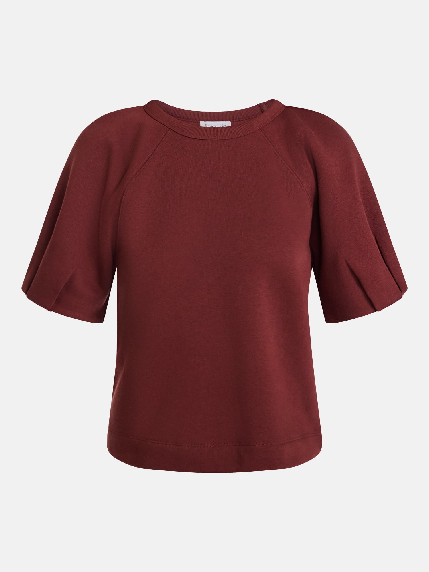 Scenario Women's Fleece Top with Lantern Sleeves, Size XS-XXXL