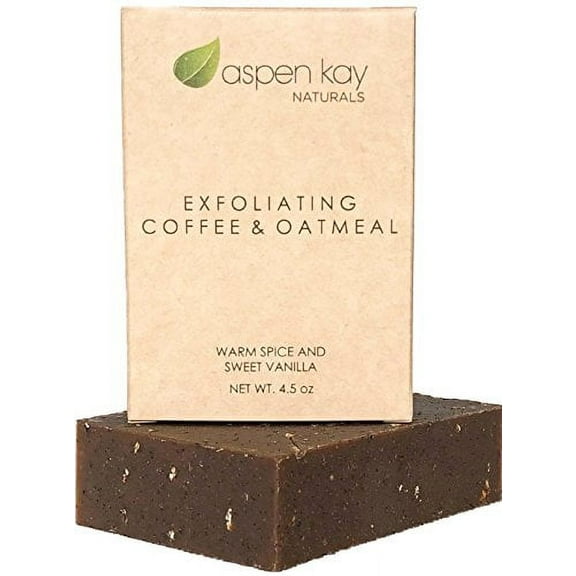 Coffee & Oatmeal Exfoliating Soap, Natural and Organic Soap. With Organic Skin Loving Oil. A Wonderful Exfoliating Body Soap, For Men & Women. GMO Free. 4 oz Bar.? (Coffee Soap 1 Pack)