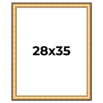 28x35 Frame Gold Plein Aire Solid Wood Picture Frame Width 2 Inches | Interior Frame Depth 0.5