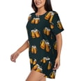 thumbnail image 2 of Bixox Women's Beer Printed Pajama Set 2 Piece Lounge Set Top and Shorts Soft Pajamas, Shorts with Pockets, 2 of 7