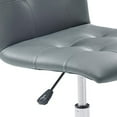 thumbnail image 5 of Modway Prim Ribbed Armless Mid Back Swivel Office Chair, Gray, 5 of 5