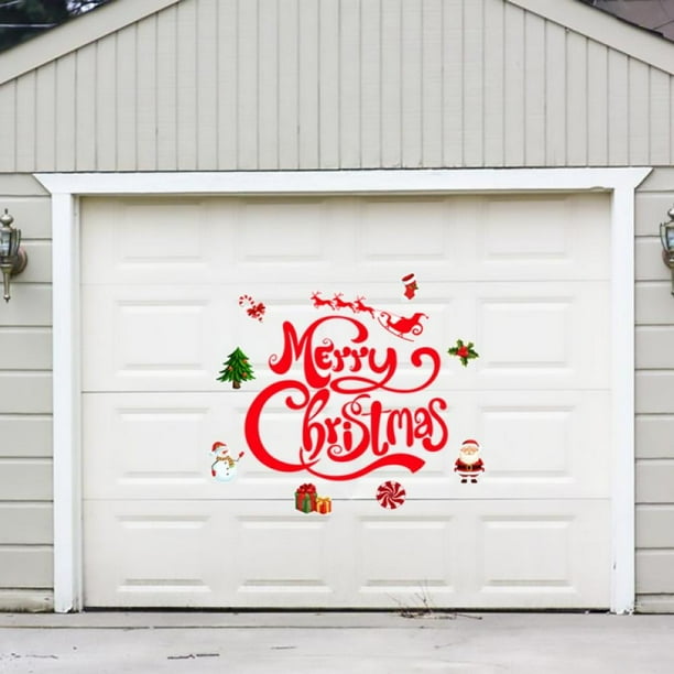 Merry Christmas Garage Door Reusable Christmas Garage Door