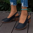 thumbnail image 5 of NOKIO Women's V𝗂ntage Chun𝗄𝗒 Sandals Adjustable Slingback S𝗅ip On Slippers Hollow Summer Outdoor Ladies Shoes Closed Toe Breathable Sandalias de Mujer, 5 of 7