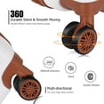 thumbnail image 5 of Luggage 3-Pieces Set ABS Durable Suitcase with Spinner Wheels Cream White 20"24"28", 5 of 6