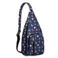 thumbnail image 1 of Interstellar Travel Sling Bag - Cosmic Nebula Print Crossbody Backpack (Breathable), 1 of 4