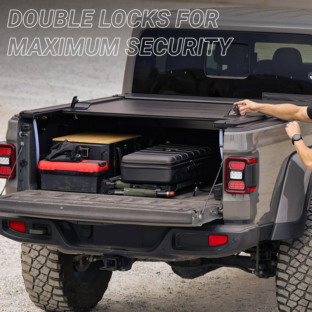 Syneticusa MR Series Retractable T-Slot Rails Hard Truck Bed Cover for 2022-2026 Toyota Tundra 5'6" Bed
