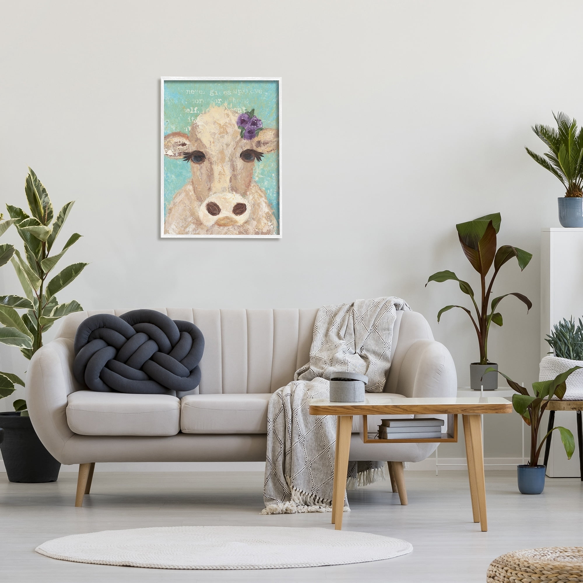 Stupell Industries Cow Painterly Portrait, 24 x 30,Design by Cassandra Cushman