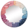 thumbnail image 2 of Designart "Abstract Collage III" Abstract Collages Round Wall Mirror - Modern Oval Printed Decorative Oversized Mirror - Multiple Color Options, 2 of 4