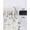 thumbnail image 6 of Beige Black Botanical Tier Curtains 36 Inch Length,Sheer Curtains for Bedroom Living Room Window Watercolor Floral Vintage Rod Pocket Drapes Kitchen Curtains Small Half Window 27.5"x36" 2 Panels, 6 of 6