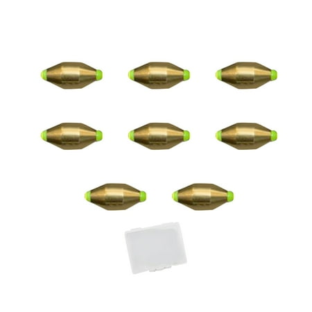 figatia Fishing Sinkers Copper Down Sinkers Copper Saltwater Freshwater Fishing Fishing Tackle Accessory with Box Fishing Weights 2.5 8 Pieces