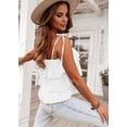 thumbnail image 6 of FreshPretty Spaghetti Strap Ruffle Babydoll Peplum Tank Tops for Women Summer Cute Flowy Beach Vacation Cruise Outfits, 6 of 6