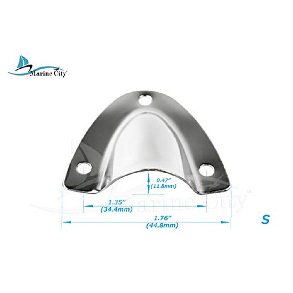 MARINE CITY Boat Stainless Steel Midget Clam Shell Vent/Wire Cable