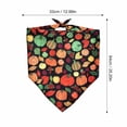 thumbnail image 3 of Fall Dog Bandana with Autumn Pumpkin Print, 1 Piece, Black Tie-On Neck Scarf for Small Dogs and Cats, Pet Bib, 3 of 7