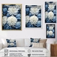 thumbnail image 4 of Designart "Muted Blue And White Minimalist Mums II" Mums Canvas Prints, 4 of 7