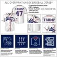 thumbnail image 6 of Custom Trump Jersey for Men Trump 2024 American Flag T-Shirt Trump 47 Adult Baseball Jersey Funny Pro Trump 2024 Patriotic (2XL), 6 of 7