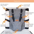 thumbnail image 2 of Asiento con arnés de viaje - Trona portátil de tela para bebé para viajes - Saco para asiento de trona de viaje - Asiento portátil para bebé con arnés de seguridad - Bolsa para padres impres, 2 of 5