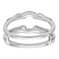 thumbnail image 5 of 14K White Gold Ring Band Wedding Diamond Round Black & Guard, 5 of 7