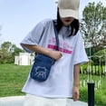 thumbnail image 5 of Ladies Small Canvas Shoulder Bags Phone Bag Handbags Purse PINK, 5 of 8