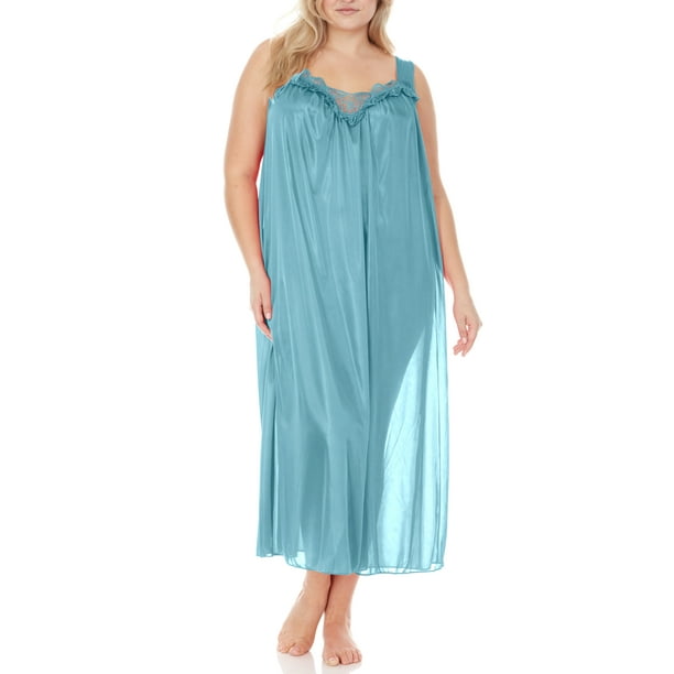 Ezi Nightgowns for Women Soft & Breathable Satin Night Gowns for