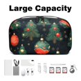 thumbnail image 3 of Christmas Tree Digital Bag with Oxford Cloth Material, Waterproof Travel Case for Cell Phone Charger Cord and Electronics, Charger Pouch and Cord Travel Organizer, 5.9x9.44x3.14 Inches, 3 of 6