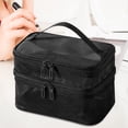 thumbnail image 1 of Bolsa de cosméticos de malla de nailon, caja de maquillaje de secado rápido para vacaciones (negro de doble capa) Ygjytge Cuidado Belleza, 1 of 4