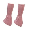 thumbnail image 4 of Calentadores de piernas de patinaje sobre hielo con decoración rinestas de calcetines de patinaje de hielo calentadores de piernas de tejido Rosa, 4 of 8