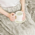 thumbnail image 3 of Home Soft Things Saga Double Sided Faux Fur Throw - Fog - 50" x 60", 3 of 8