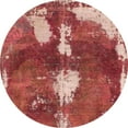 thumbnail image 1 of Ahgly Company Indoor Round Abstract Red Abstract Area Rugs, 3' Round, 1 of 6