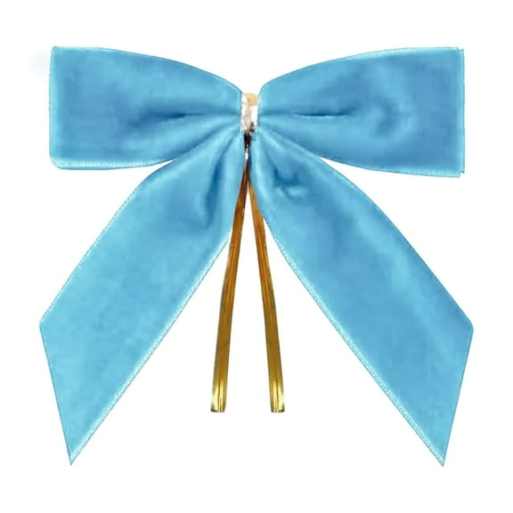 Christmas Tree Bows,Velvet Bows For Christmas Tree,Christmas Bows Decorations,Vintage Velvet Ribbon Christmas Ornaments,Sky Blue Bows Velvet Ornaments For Christmas Decorations