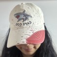 thumbnail image 3 of Gorras de tiburón con muescas, gorras de béisbol con bordado Retro, sombrero informal ajustable para hombres, mujeres y niños, ropa informal estilo Hip Hop, sombreros para el sol, gorras para exterio, 3 of 5