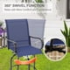 thumbnail image 4 of Qinaqin 2 Piece Outdoor Swivel Bar Stools Set All cm de Anchoeather Alturaigh Back y Armrest Patio Chairs para Profundidadck en Azul, 4 of 7