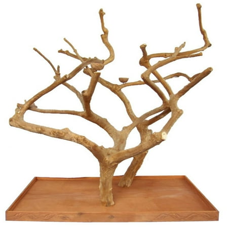 Large Double Java Wood Tree with Carving 73"x36"x66"-Material:Java Wood