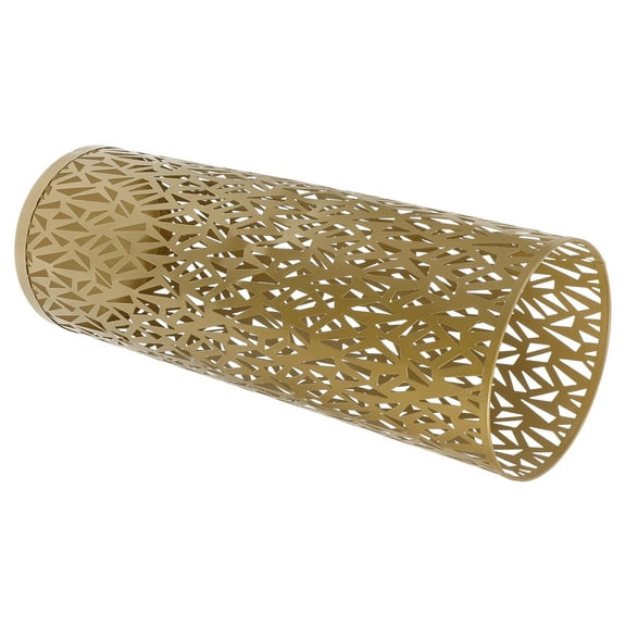 Masteelf Metal Umbrella Stand For Entryway Freestanding Round Umbrella Holder Organizer Bin Indoor Umbrella Storage Rack With Hollow Out Golden